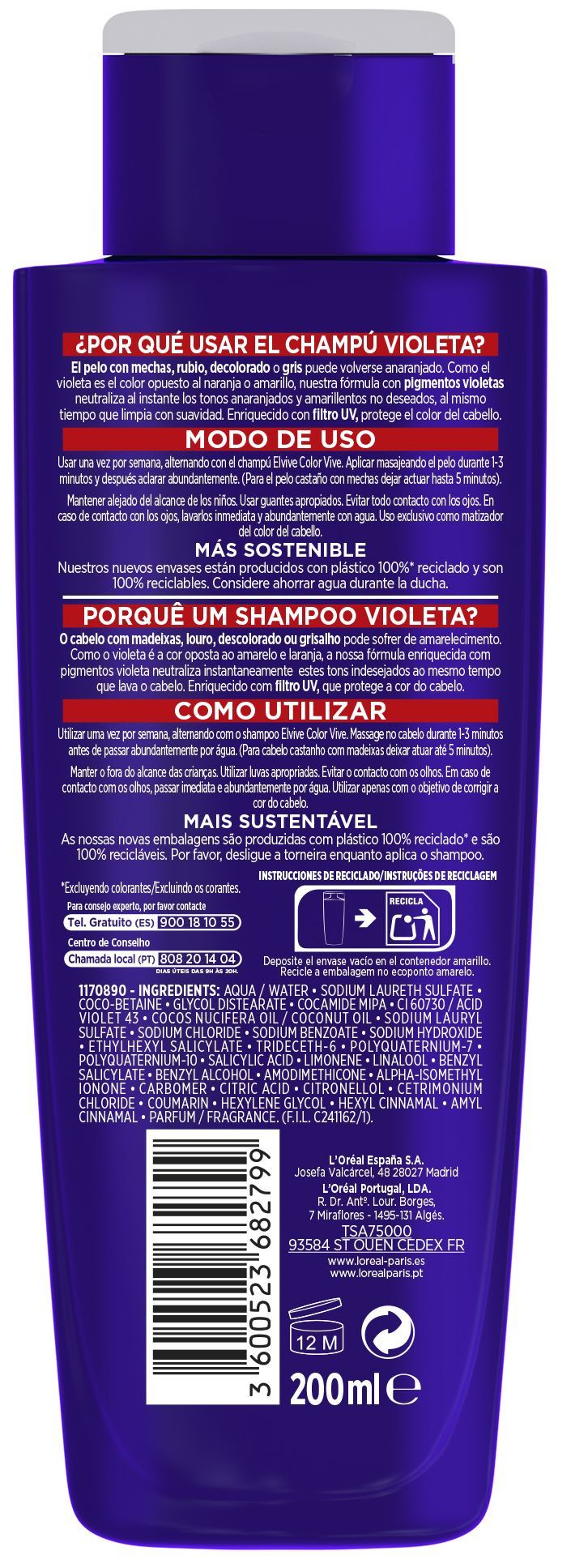 ELVIVE Color Vive Violet šampon tonik Tonici