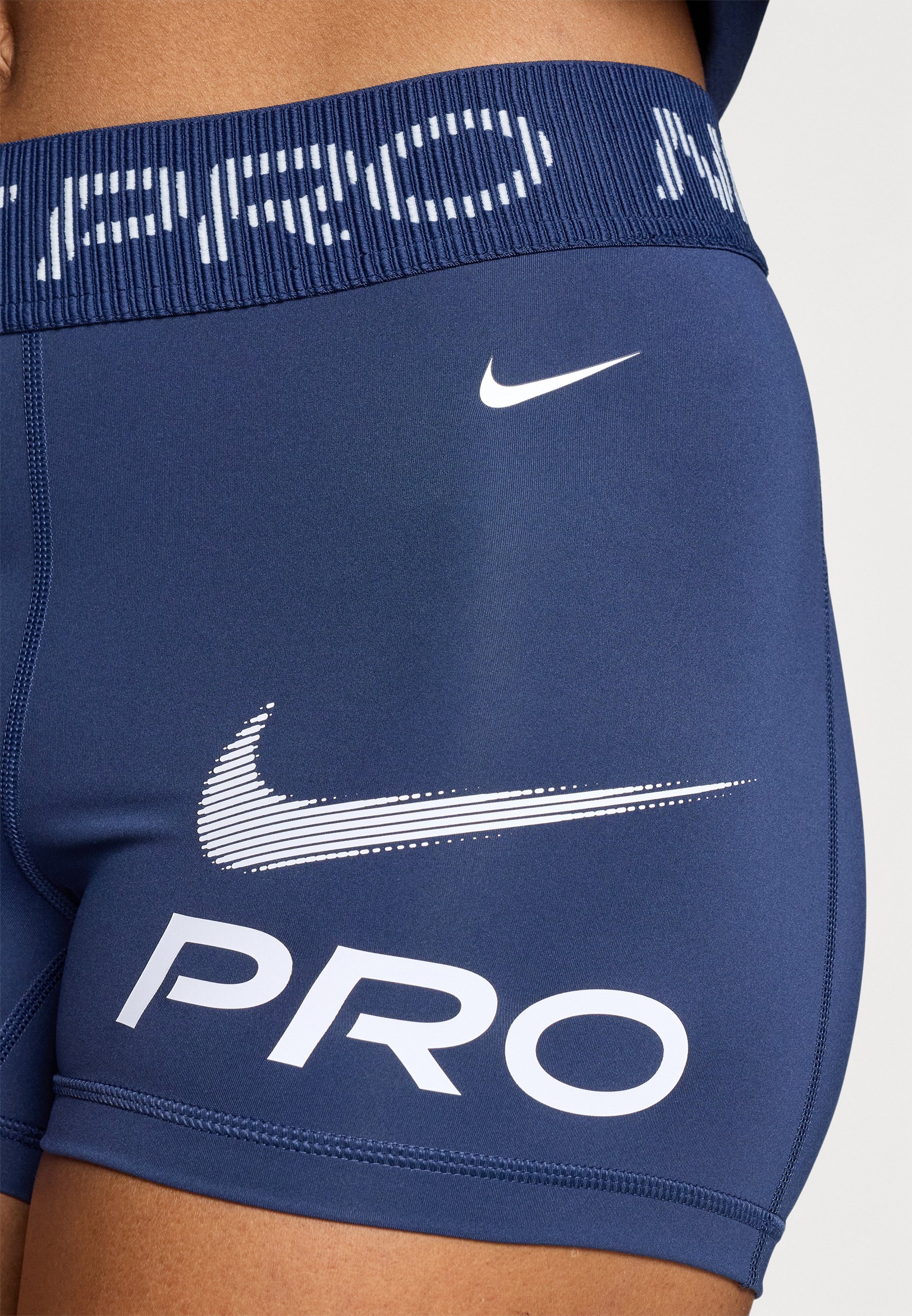 Nike Performance 365 SHORT - Leggings - Mitternachtsblau/Fußballgrau/Weiß