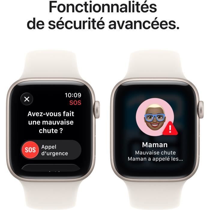 Apple Watch SE 3 GPS + Cellular - 44mm - Boîtier Starlight Aluminium  - Bracelet Starlight Sport Band - S/M