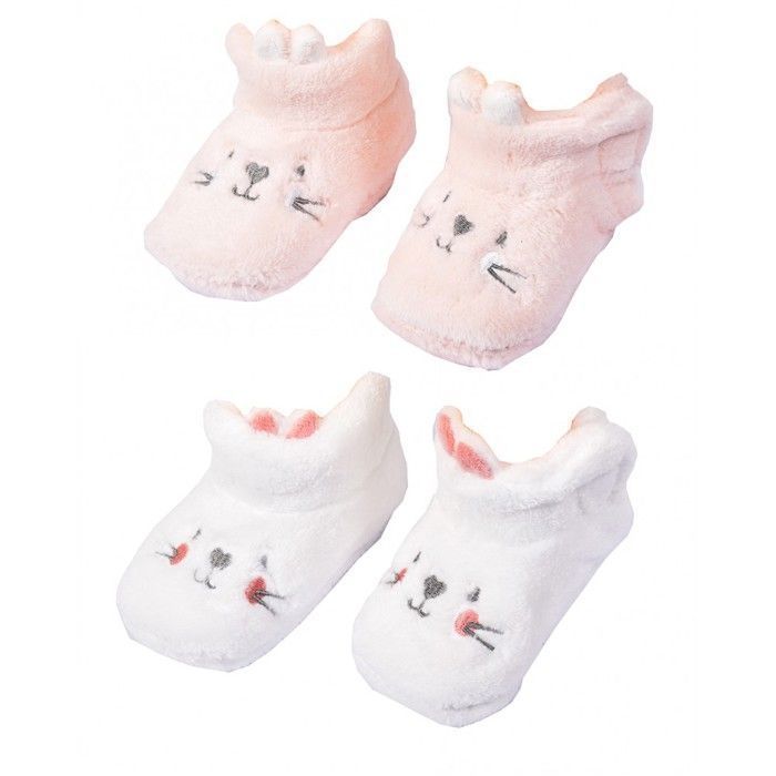 OZABI Cocooning Fantasy Baby Booties - Set van 2 paar 0986 MEISJES - Unisex - Maten 0-6 maanden en 6-12 maanden