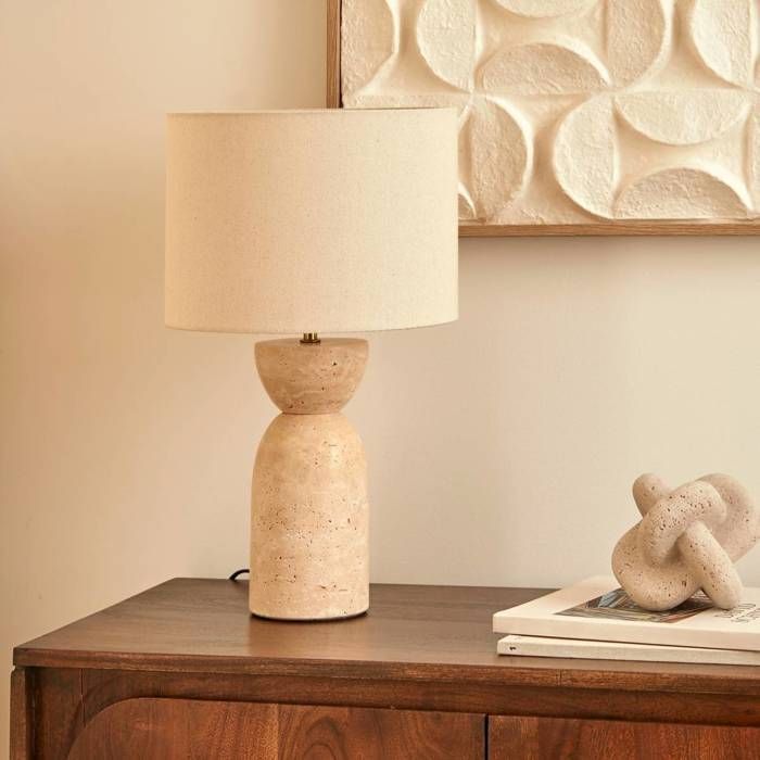 Lampe à poser champignon secteur Erin beige H47,5cm - Atmosphera Créateur d'intérieur