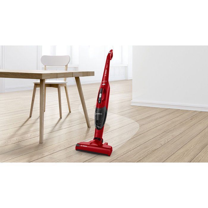 BOSCH BBHF214R - Aspiradora de mano inalámbrica 2 en 1 - Aspiradora de mano integrada - Posición de estacionamiento (se mantiene de pie por sí sola)