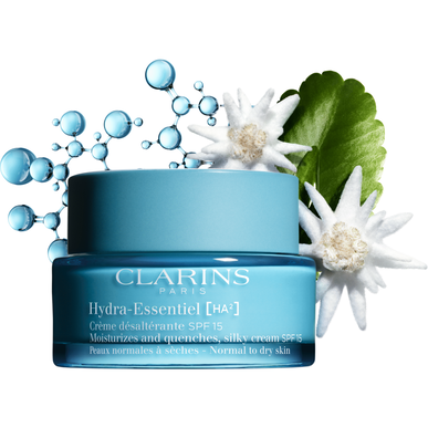 Clarins Hydra Essentiel HA krema za gašenje žeđi SPF15 hidratantna krema za ponovno ugušćivanje kože SPF15 50 ml 50 ml