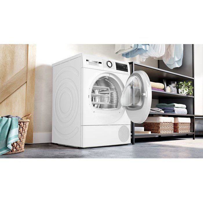 Secadora con bomba de calor BOSCH Serie 6 WQG13500FR - 9 kg - Inducción - 60 cm de ancho - Clase D - Blanca