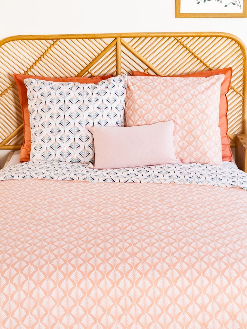 Complete hoeslakenset - tweepersoonsbed - roze/blauw