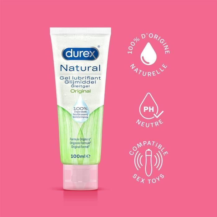 Gels Lubrifiants Naturels - Intime à Base d Eau et Hydratant à l Acide Hyaluronique - Lot de 2 Gels Sexuels 100ml