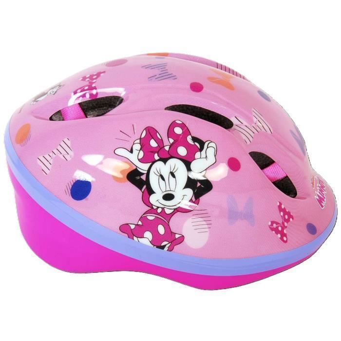 Vélo enfant 12'' Minnie / Disney Fille ( taille < 90/95 cm ), Rose & Blanc, équipé d'un porte-poupée, panier avant + Casque Minnie !