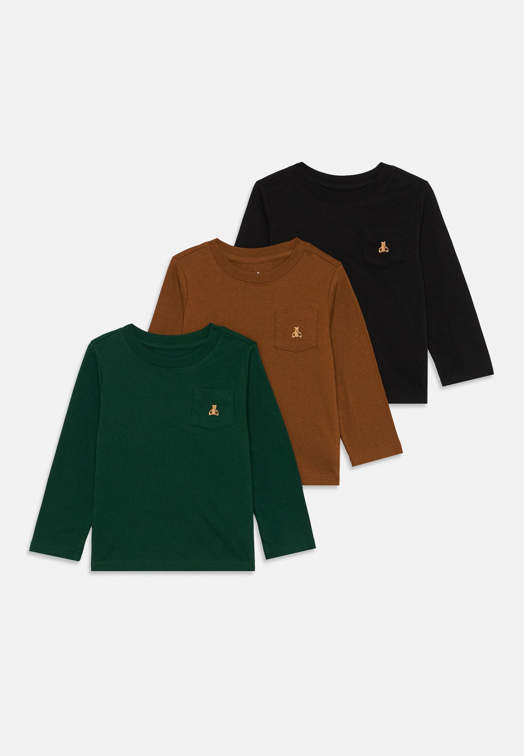 GAP 3-PACK PEUTERJONGENS - Shirt met lange mouwen - groen/bruin/zwart