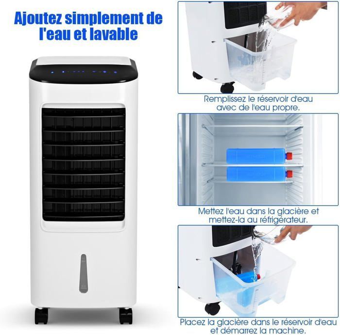 Condizionatore d'aria portatile GOPLUS 7L con timer, oscillazione regolabile, ventola di raffreddamento con 3