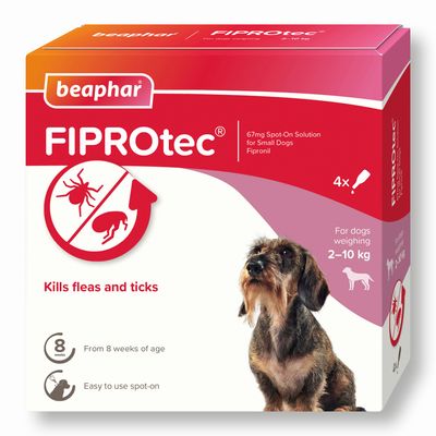 beaphar FIPROtec® Spot-On contro pulci e zecche per cani - Taglia S (2-10 kg)