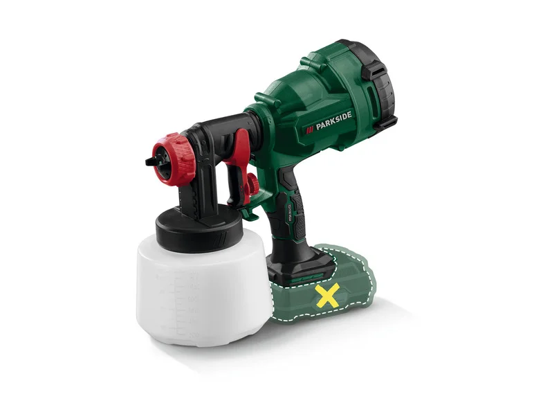 Pistola de pintura PARKSIDE® sem rosca PFSA 20-Li C3, 20 V
