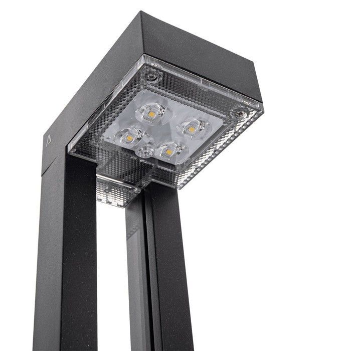 Set of 2 garden bollards, outdoor solar LED lighting, 100 lumens, 3-night battery life, IP54, ASLO
