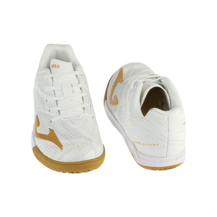 Chuteiras de futsal para meninos - Brancas - Joma Evolution Jr 26 EVJS IN