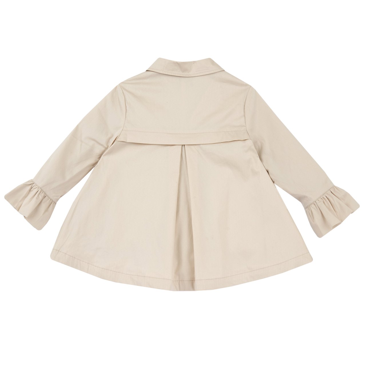 Beige Jacke mit Rüschenärmeln