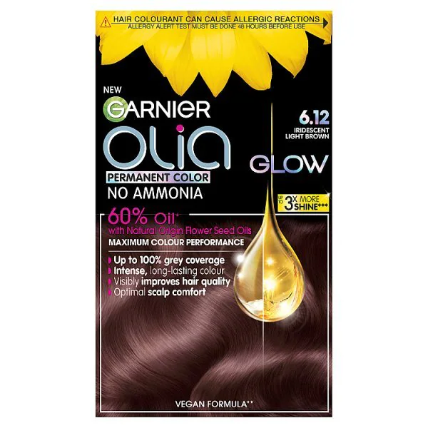 Olia Glow Permanentní barva na vlasy Iridescentní světle hnědá 6.12