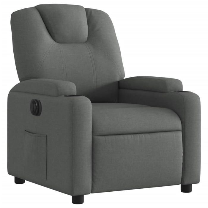 vidaXL Fauteuil Inclinable Électrique, Chaise de Relaxation avec Dossier et Repose-pied Réglables, Siège de Salon, Moderne, 3204345