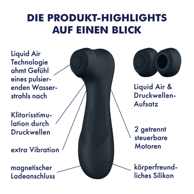 Vibrator za klitoris Satisfyer Pro 2. generacije 3 črne barve 1 kos 1 kos
