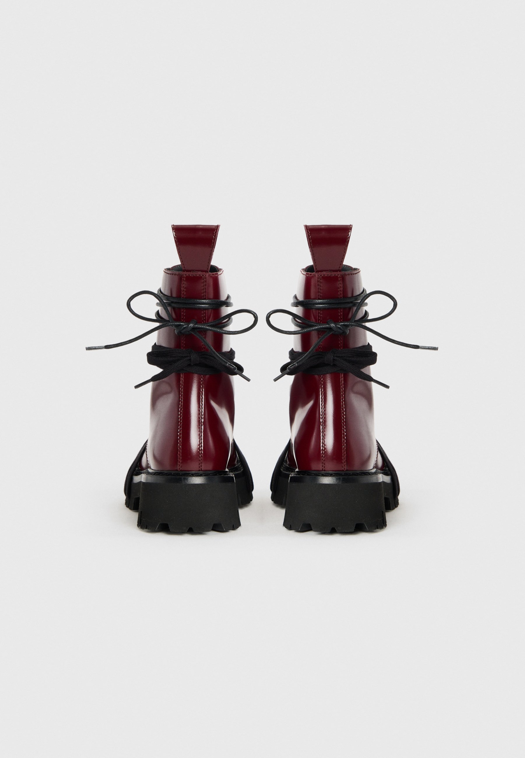 Stivaletti stringati MOSCHINO - vino