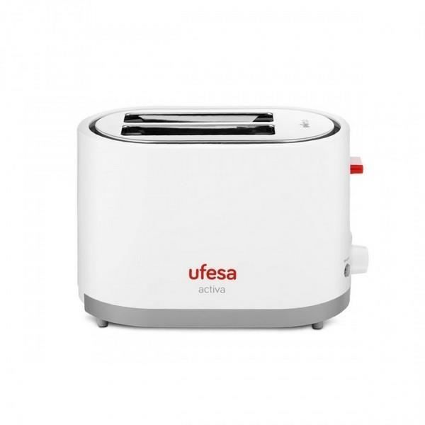 Grille-pain UFESA TT7385 - 2 tranches - 800W - Plateau ramasse-miettes coulissant - Gris, Rouge, Blanc