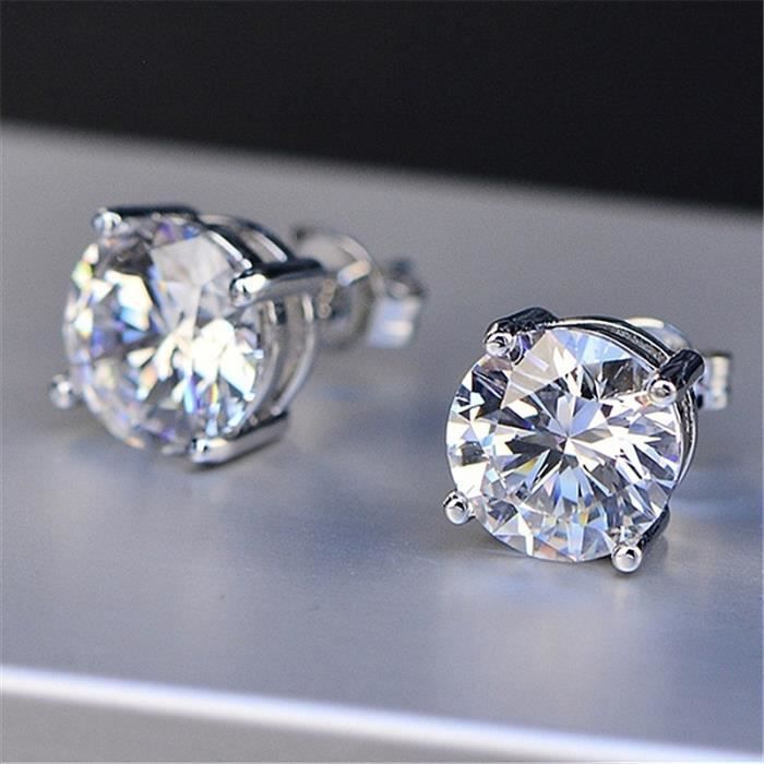 Femme Boucle d'oreille avec Oxyde de Zirconium Studs strass