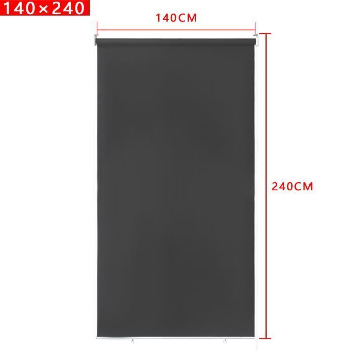 Aufun 140x240cm Outdoor Blinds, Vertical Balcony Roller Blinds, Privacy Screen, with Assembly Instructions, Anthracite