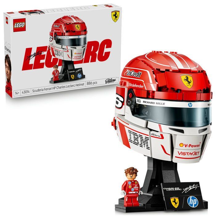 LEGO Editions 43014 Scuderia Ferrari HP Charles Leclerc Helmet - F1 Product Model