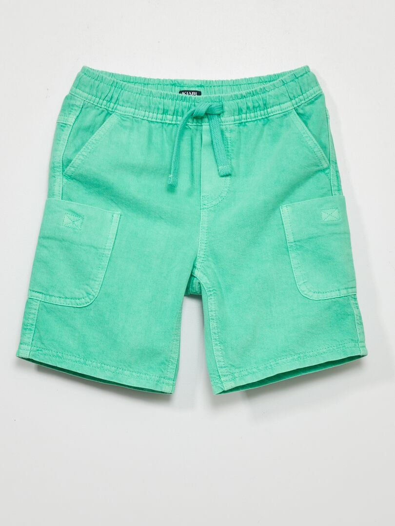 Bermudas de mezclilla - VERDE