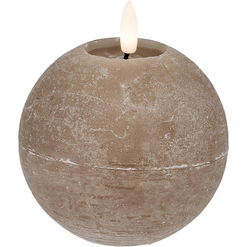 Vie Selected Kugellampe 10 cm LED-Lampe im Landhausstil, Walnuss