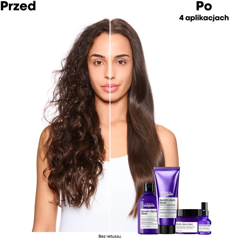 L'Oréal Professionnel Serie Expert Keratin Alpha Sleek barojoša maska gludiem matiem