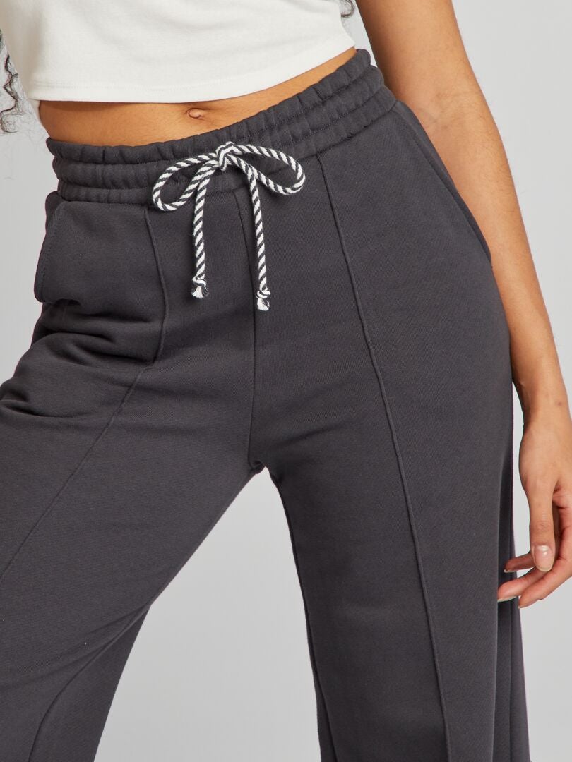 Fleece joggingbroek - ZWART