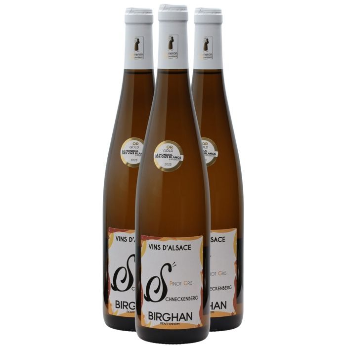 Birghan Alsace Pinot Gris Schneckenberg 2020 - Vin Blanc d' Alsace (3x75cl) BIO