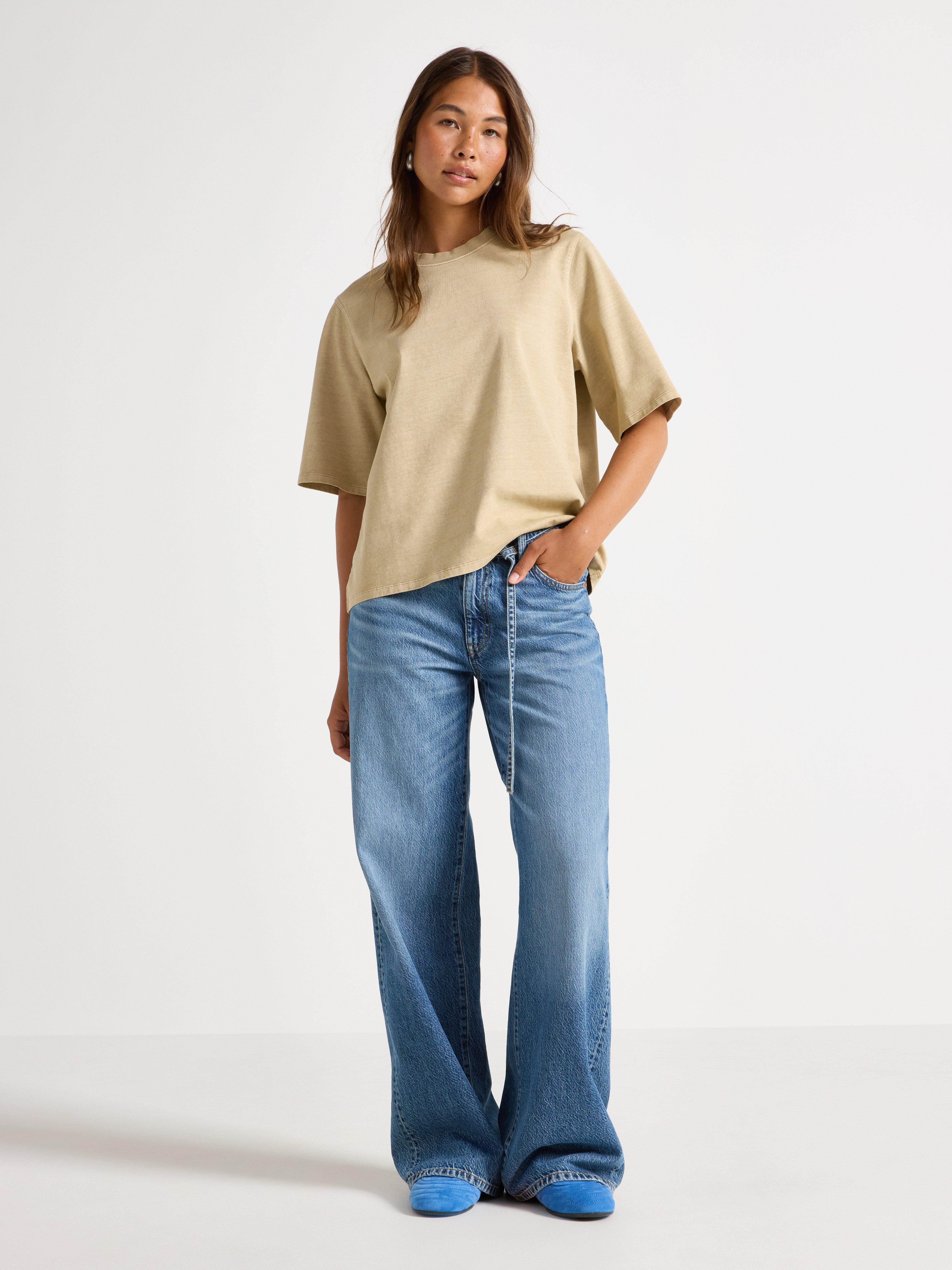 Camiseta extragrande beige