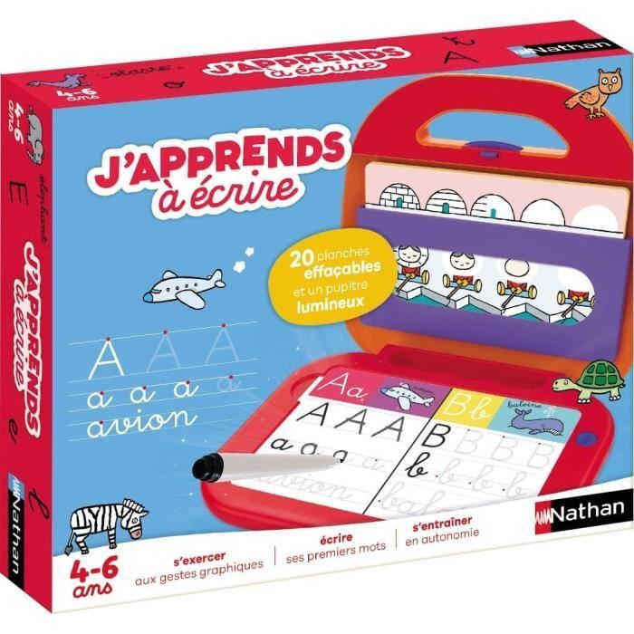 Jeu éducatif - NATHAN - J'apprends à écrire 2.0 - Gestes préparatoires et apprentissage des lettres
