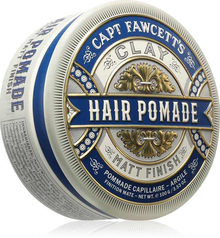 Pomada capilar Captain Fawcett Clay, pomada matificante para cabelos masculinos.