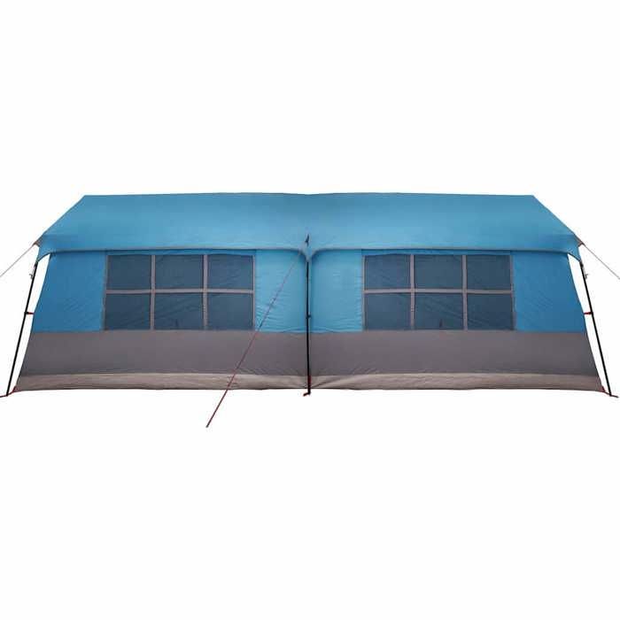Tienda de campaña familiar con techo - vidaXL - 622x295x238 cm - Azul - Poliéster - Impermeable - Plegable - Portátil