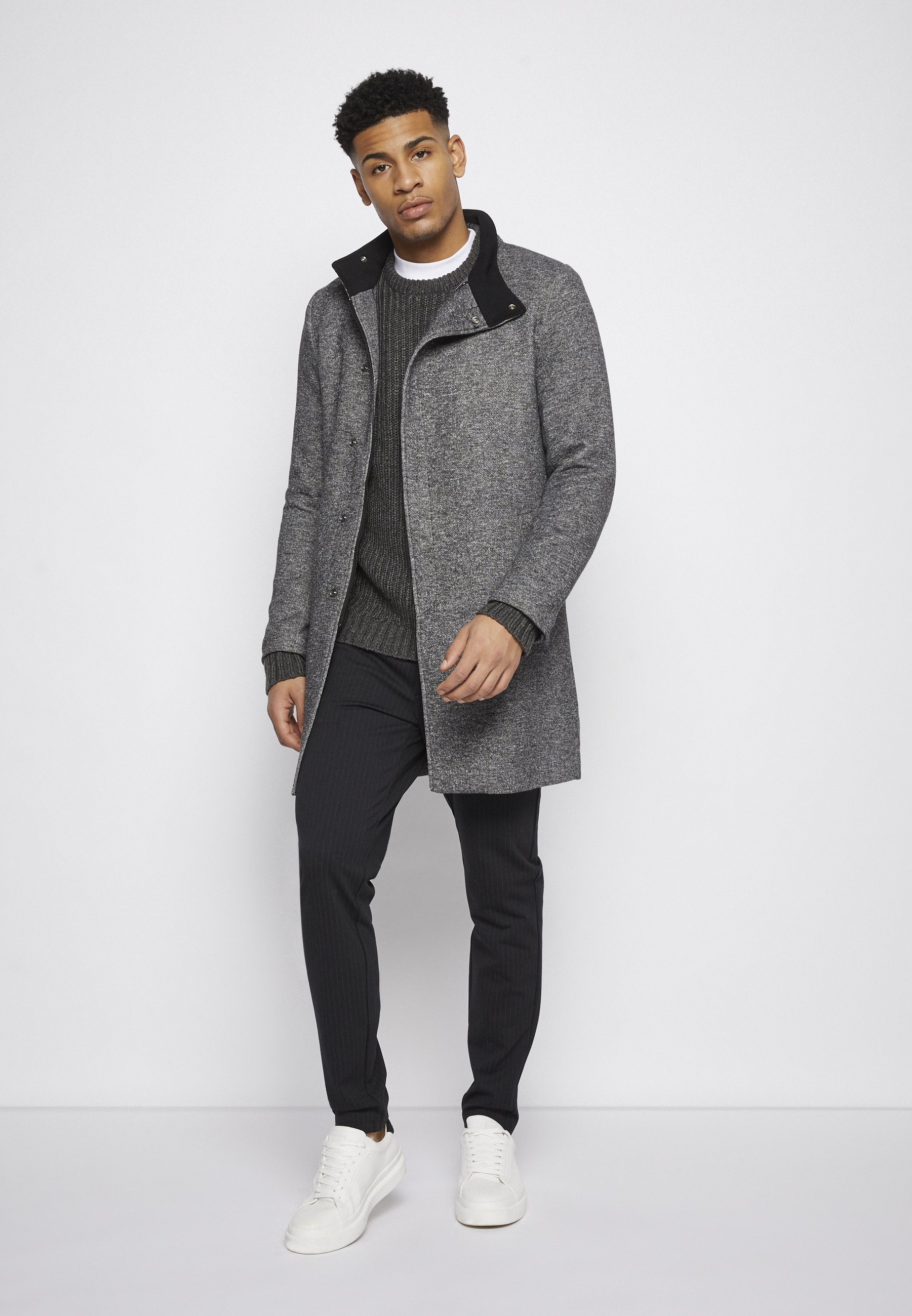 Only & Sons ONSOSCAR KING COAT - Klassieke jas - donkergrijs gemêleerd