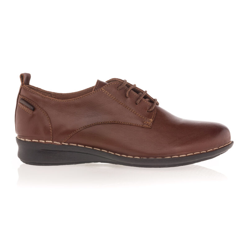 Brązowe buty sznurowane damskie / buty typu derby