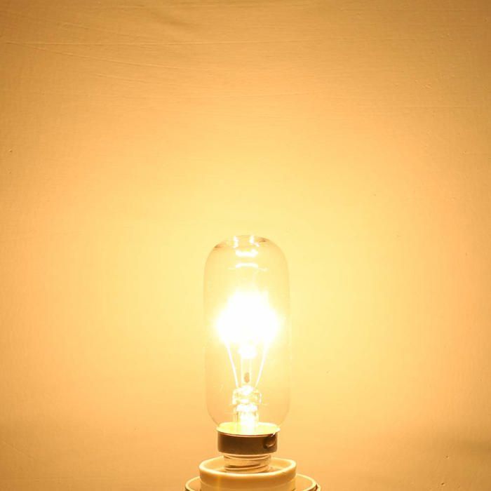 Lâmpada para coifa E14 40W, lâmpada incandescente T25 230V branca quente 2700K regulável, pacote com 4 unidades