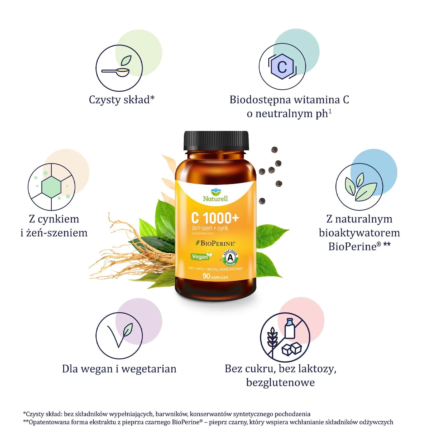 Naturell C 1000+ Kaspułki 90 kapsułek