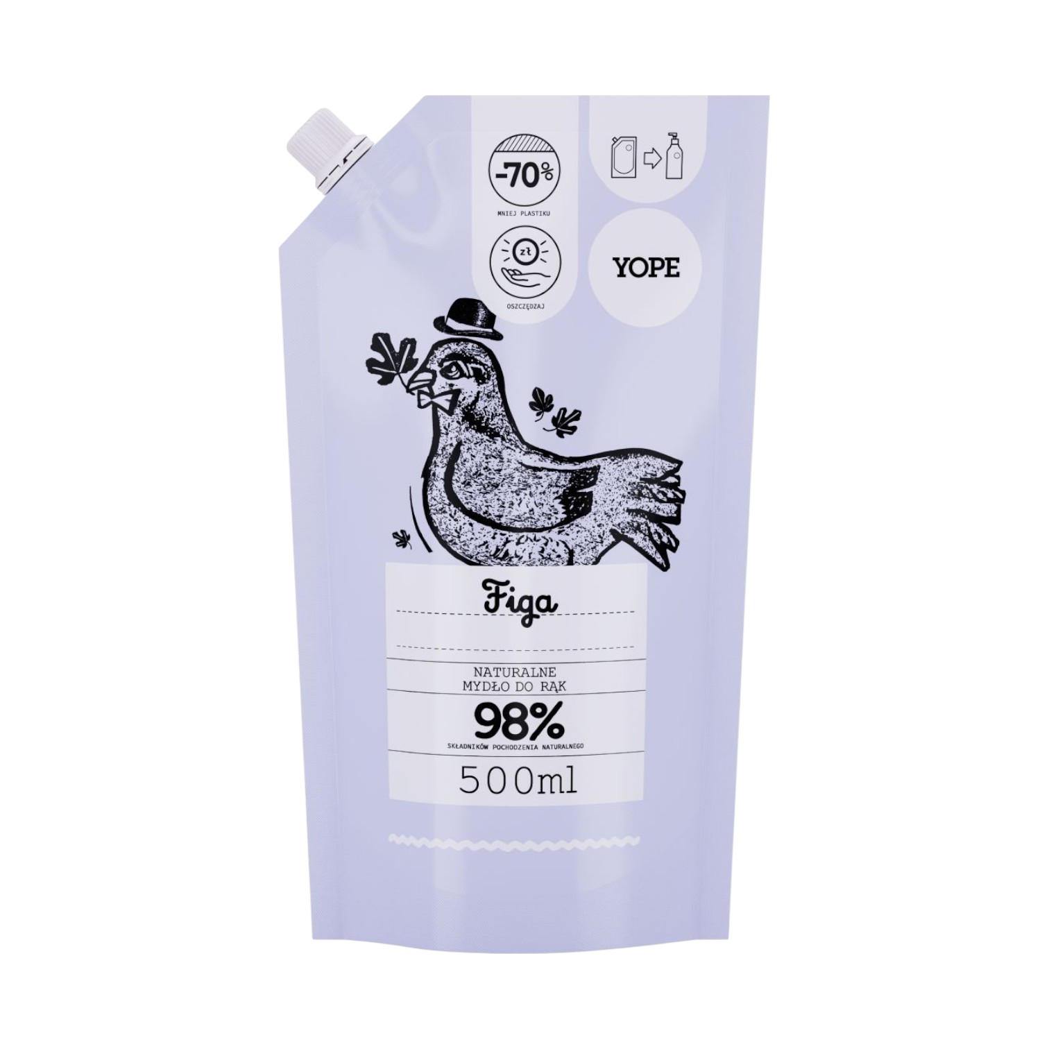 Sapone liquido naturale Yope, confezione da 500 ml al fico