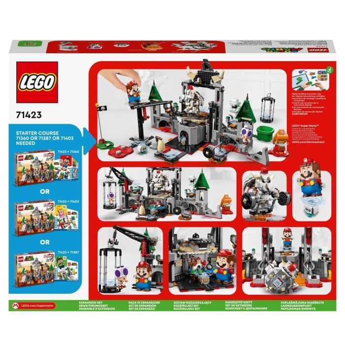 LEGO® Super Mario 71423 Ensemble d’Extension Bataille au Château de Bowser Skelet, à Combiner avec Pack de Démarrage