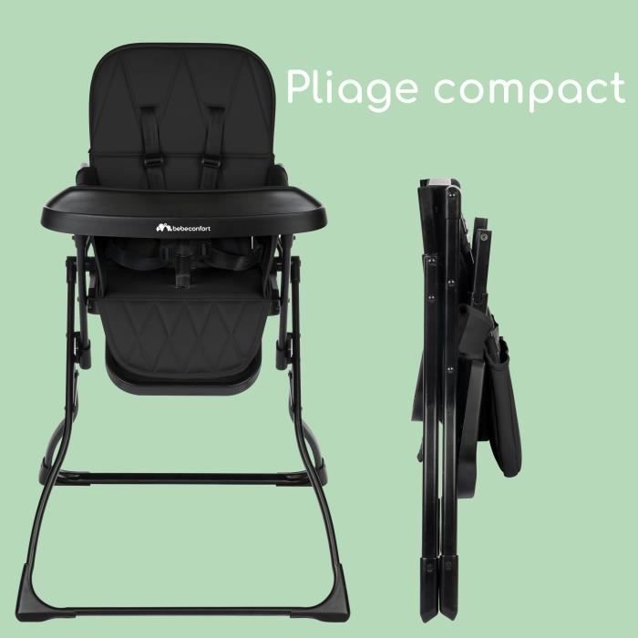 Seggiolone BEBECONFORT LILY per bambini, ultracompatto e leggero, comfort ottimale, da 6 mesi a 3 anni, fino a 15 kg, colore grafite.