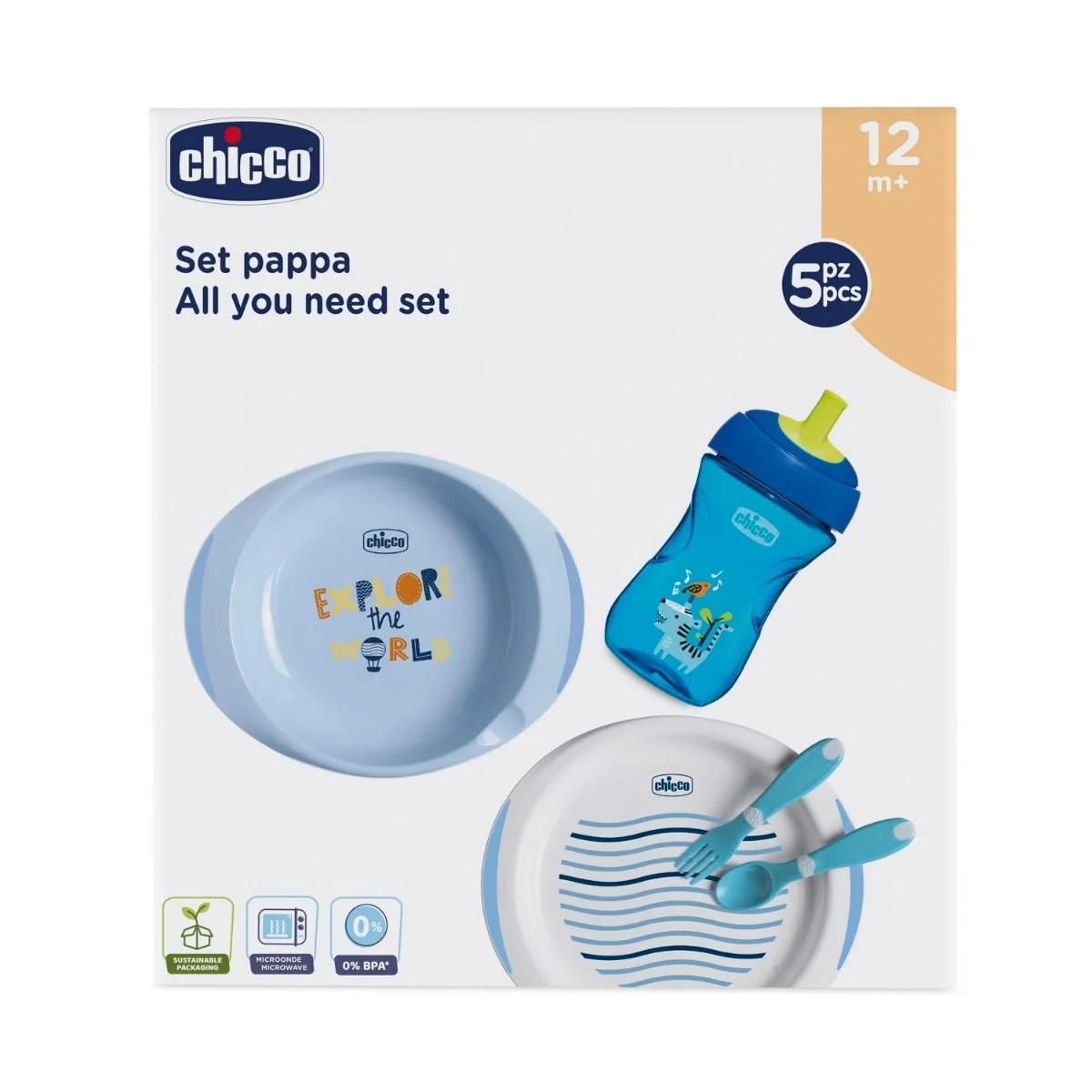 CHICCO Chicco Fütterungsset 12M+ hellblau hellblau