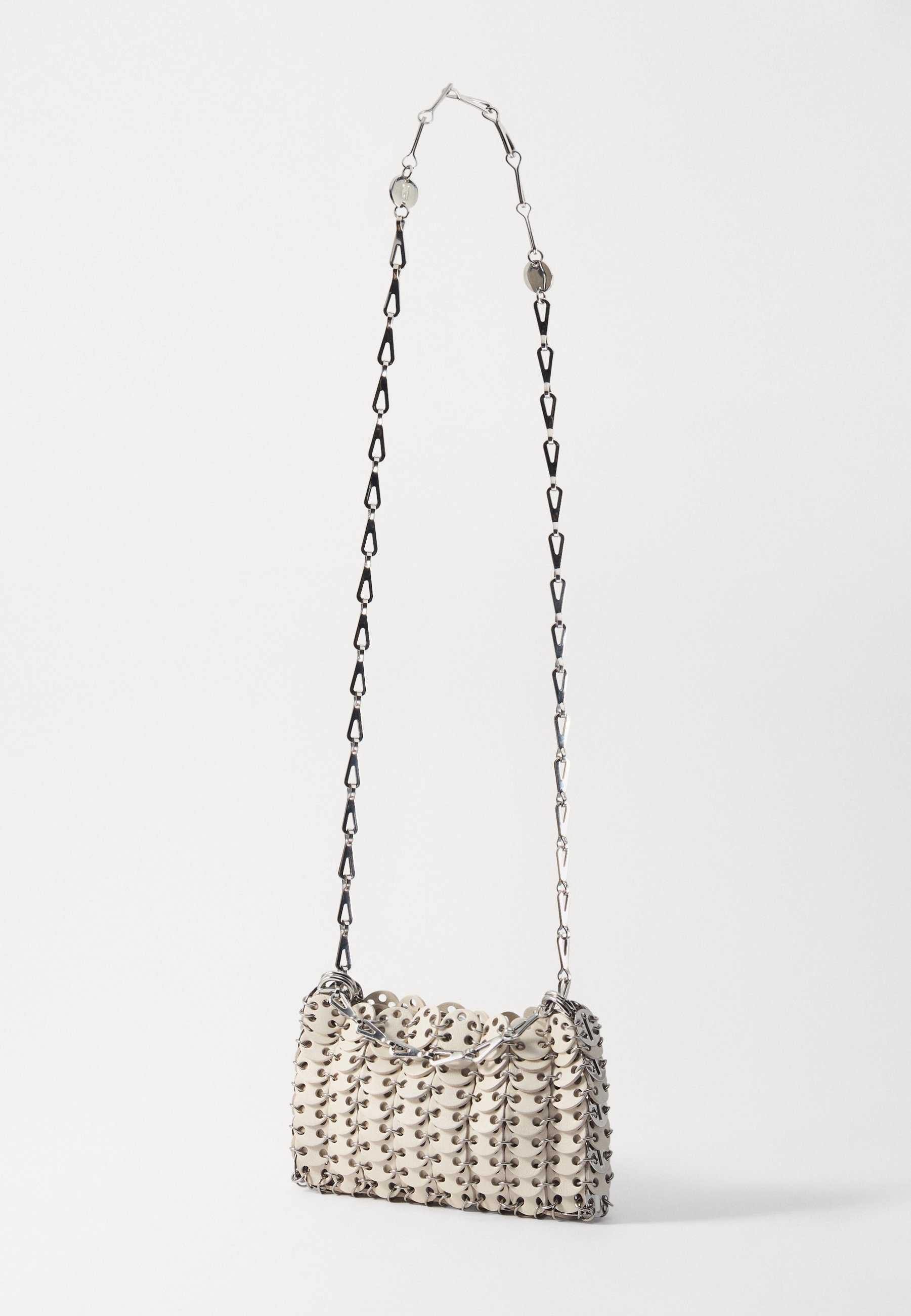 Rabanne Tasche - Handtasche - creme/silber