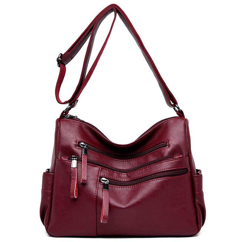 Sacs à bandoulière de haute qualité à double poche zippée pour femmes, sacs de créateurs, bolso mujer sac main femme