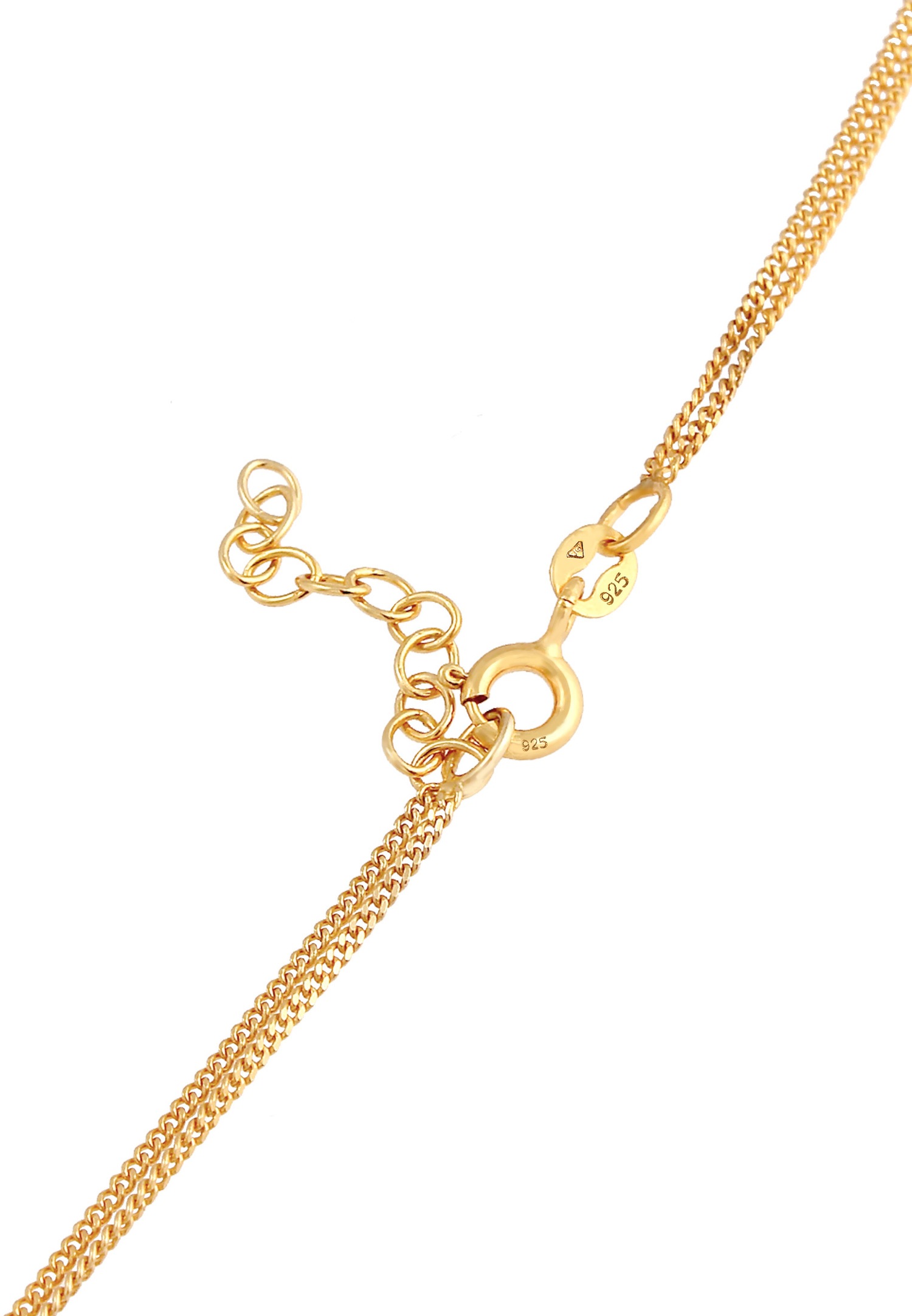 Elli Tendance de l'astro-lunaire à 2 couches pour dames en argent sterling 925