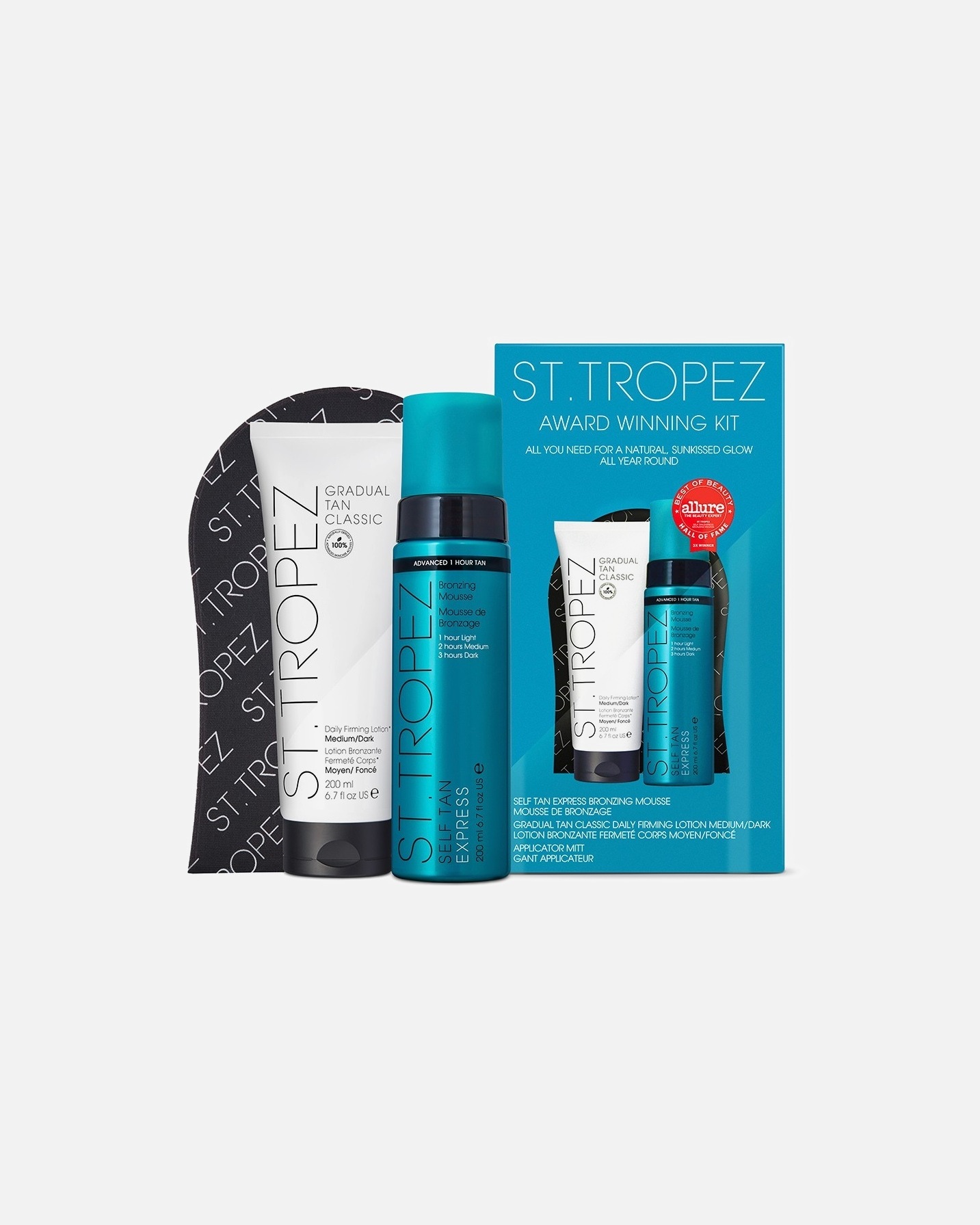 Set za samotamnjenje St. Tropez, nagrađivani set – 1 komad