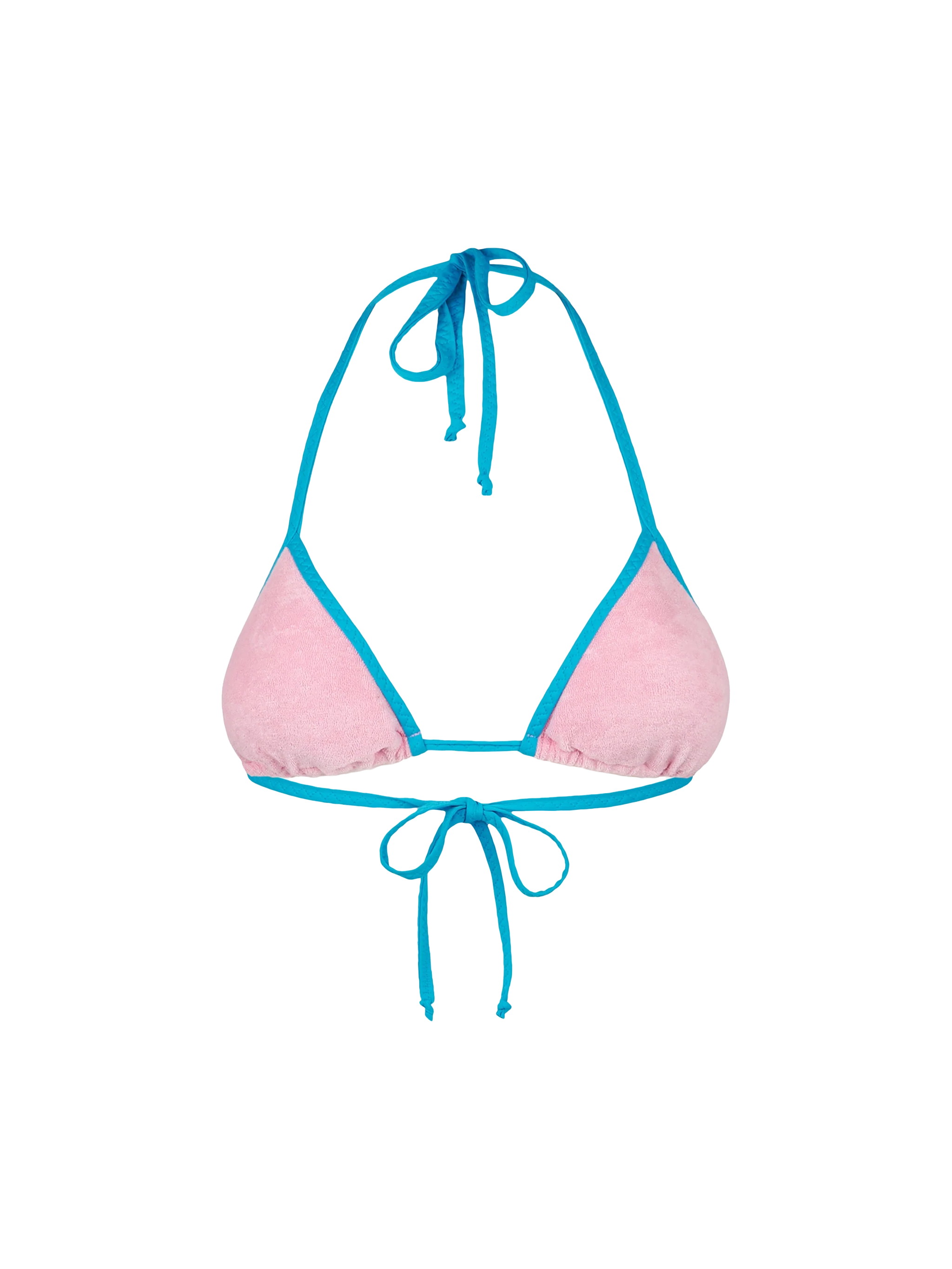Traje de baño triangular rosa de esponja para mujer