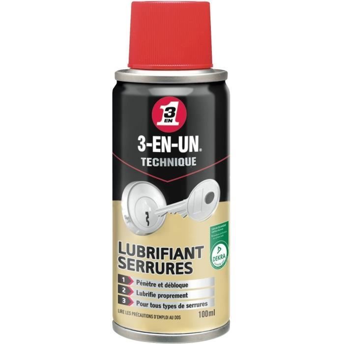 Lubricante técnico 3 en 1 para cerraduras en aerosol - 100 ml