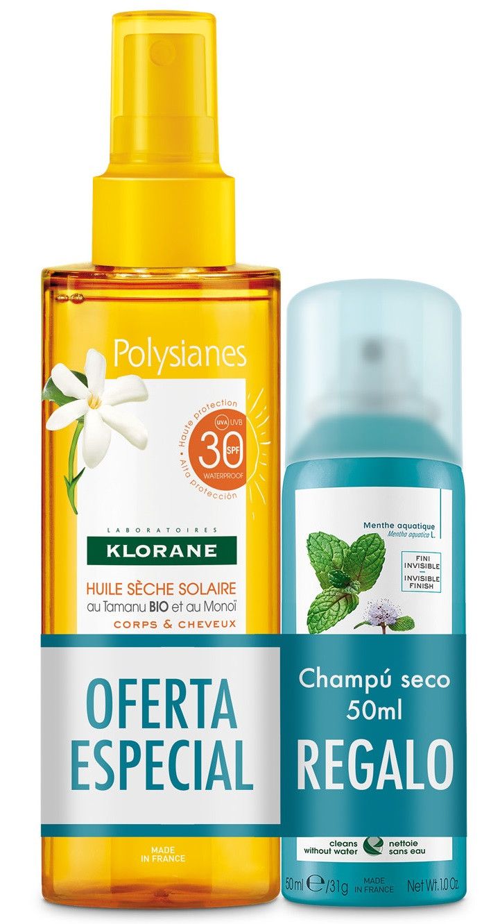 Paket suhega šampona z oljem in meto za zaščito pred soncem SPF 30 Trematska oskrba iz lekarne